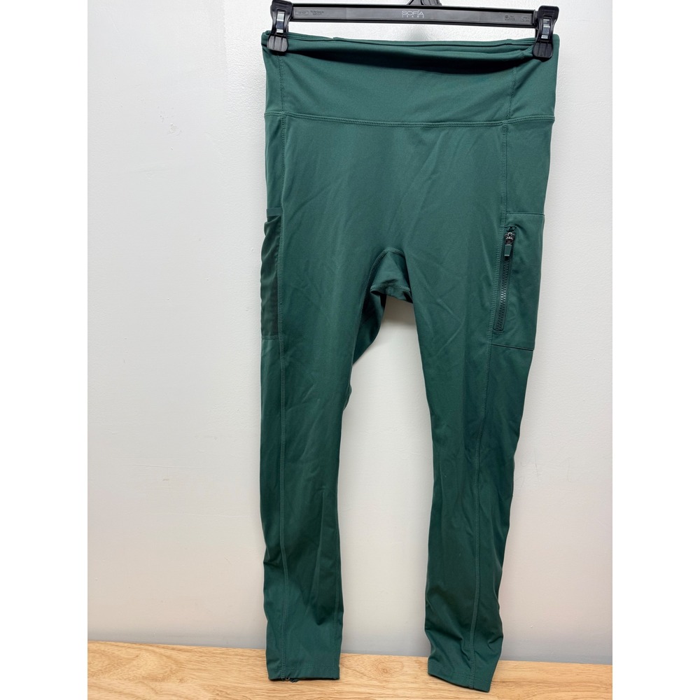 Fabletics Motion365 Leggings Green High Waist Zipper Pocket small Women‎ #64